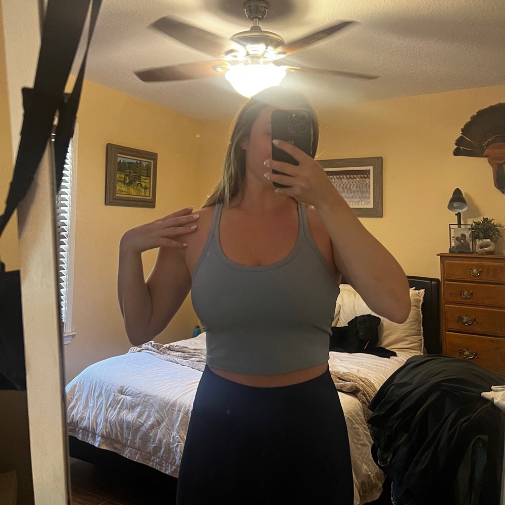 Blue amazon workout top- Medium